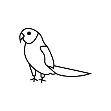 Papağan kuşu- Kolay değiştirilebilir katmanlı vektör illüstrasyon