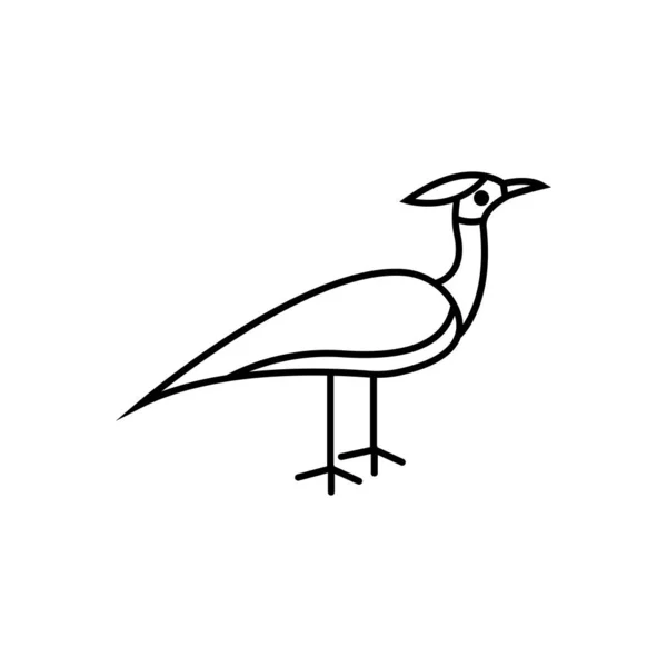 Mignon oiseau Facile modifiable illustration vectorielle en couches — Image vectorielle