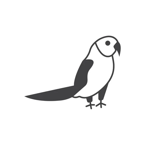 Oiseau perroquet Illustration vectorielle en couches facile à éditer — Image vectorielle