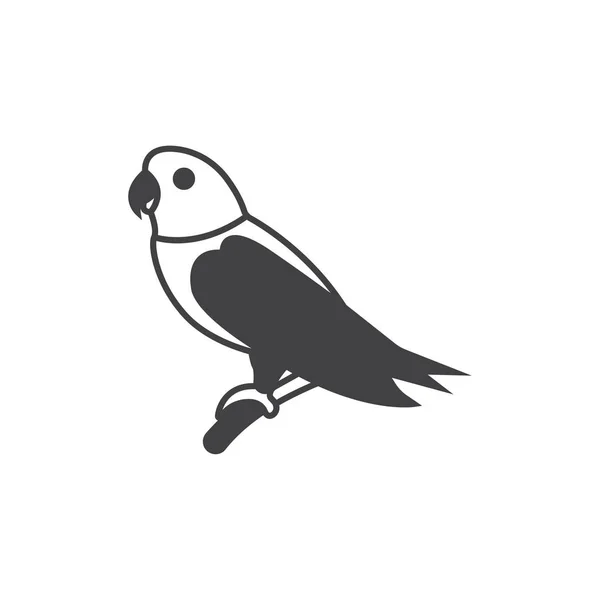 Oiseau perroquet Illustration vectorielle en couches facile à éditer — Image vectorielle