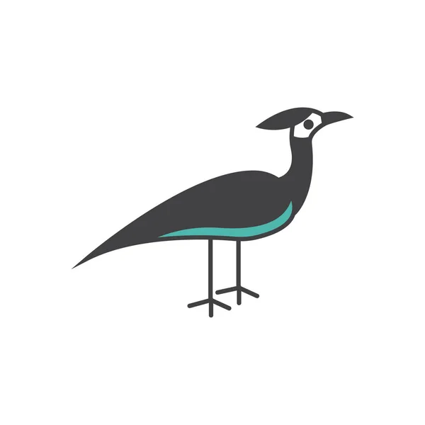 Mignon oiseau Facile modifiable illustration vectorielle en couches — Image vectorielle