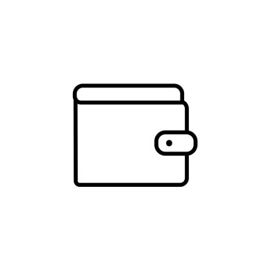 Para çantası düz vektör sembolü simgesi- anahat