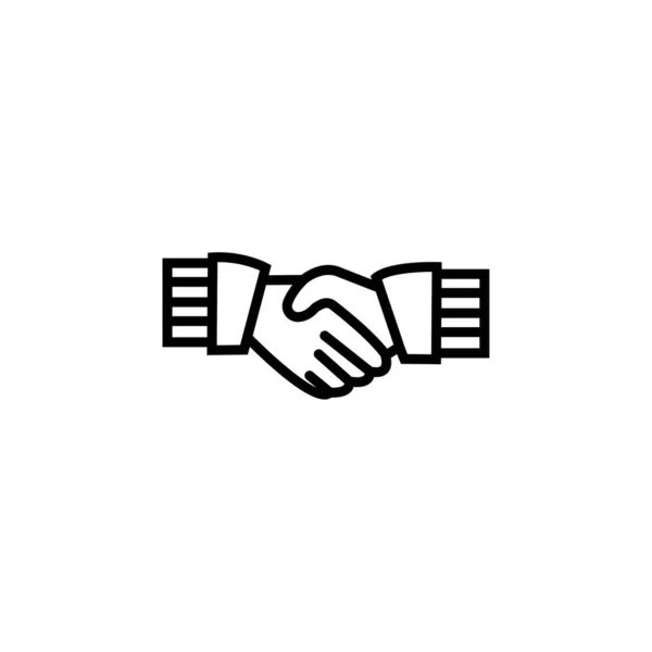 Business handshake agreement flat symbol vector icon for your apps or websites