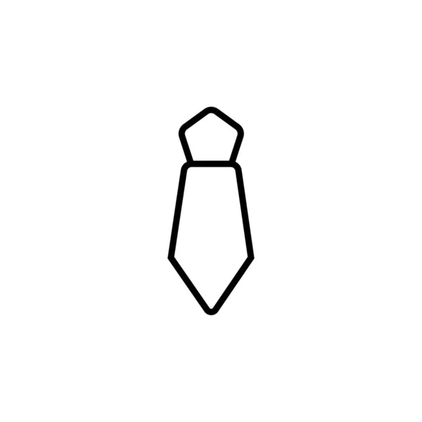 Icono de corbata en estilo plano de moda aislado en el símbolo de fondo blanco para su sitio web o negocio — Vector de stock