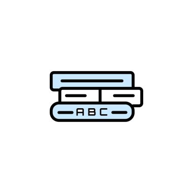 Eğitim kitap simgesi- üç eğitim vektör kitap