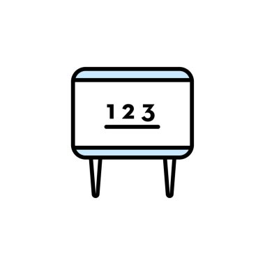 siyah tahta simgesi- eğitim siyah tahta vektör illüstrasyon