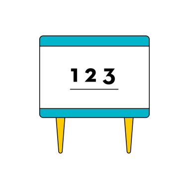 siyah tahta simgesi- eğitim siyah tahta vektör illüstrasyon