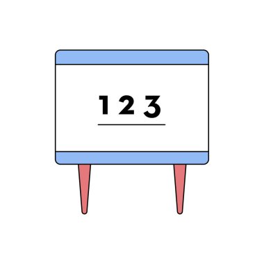 siyah tahta simgesi- eğitim siyah tahta vektör illüstrasyon