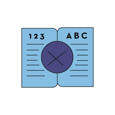 kitap simgesi- eğitim kitabı vektör açık kitap çapraz işareti ile