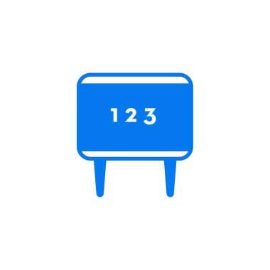 siyah tahta simgesi- eğitim siyah tahta vektör illüstrasyon