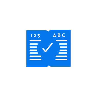 Eğitim kitap simgesi- eğitim kitabı vektör düz sembol simgesi