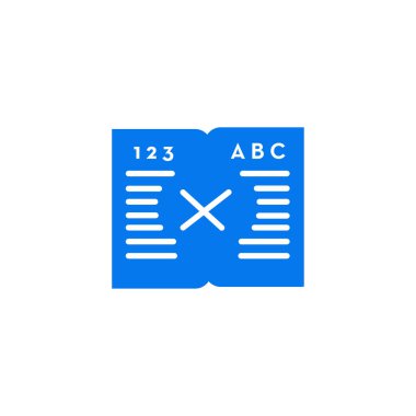 kitap simgesi- eğitim kitabı vektör açık kitap çapraz işareti ile