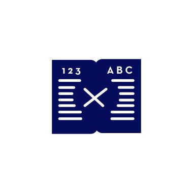 kitap simgesi- eğitim kitabı vektör açık kitap çapraz işareti ile