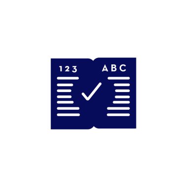 Eğitim kitap simgesi- eğitim kitabı vektör düz sembol simgesi