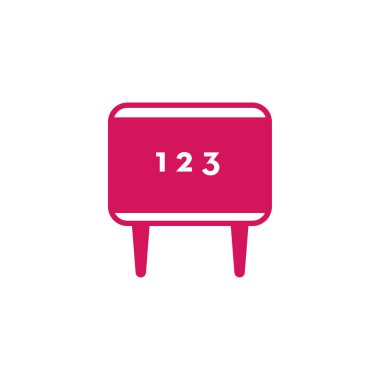 siyah tahta simgesi- eğitim siyah tahta vektör illüstrasyon