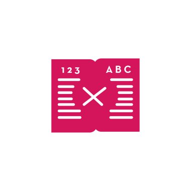 kitap simgesi- eğitim kitabı vektör açık kitap çapraz işareti ile