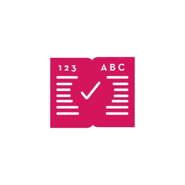 Eğitim kitap simgesi- eğitim kitabı vektör düz sembol simgesi