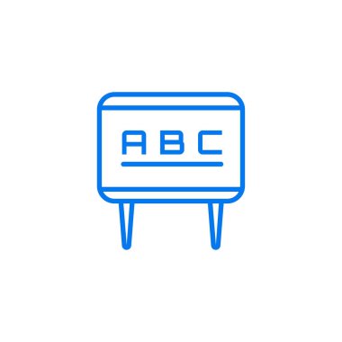 siyah tahta simgesi- vektör eğitimi veya iş siyah tahta illüstrasyon simgesi ile abc metin.