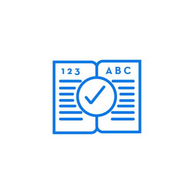 Eğitim kitap simgesi- eğitim kitabı vektör düz sembol simgesi