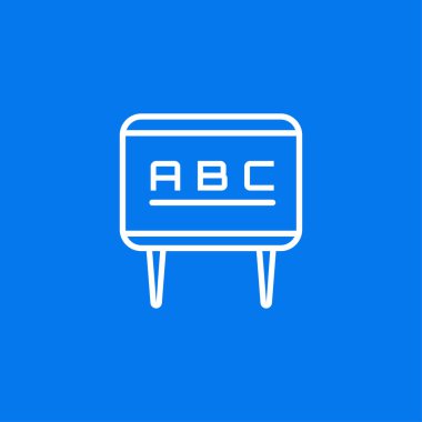 siyah tahta simgesi- vektör eğitimi veya iş siyah tahta illüstrasyon simgesi ile abc metin.