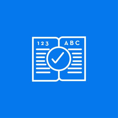 Eğitim kitap simgesi- eğitim kitabı vektör düz sembol simgesi