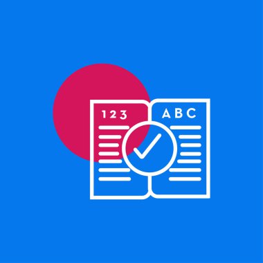 Eğitim kitap simgesi- eğitim kitabı vektör düz sembol simgesi