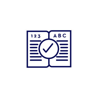 Eğitim kitap simgesi- eğitim kitabı vektör düz sembol simgesi