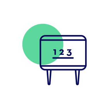 siyah tahta simgesi- eğitim siyah tahta vektör illüstrasyon