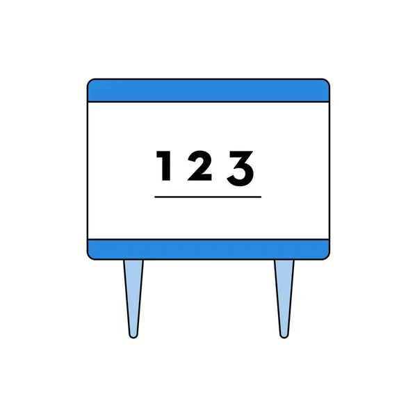 블랙 보드 아이콘- 교육 블랙 보드 벡터 일러스트 — 스톡 벡터