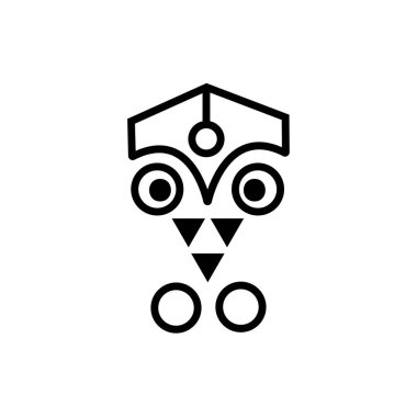 Yalıtılmış orman baykuşları vektör sembolü simgesi