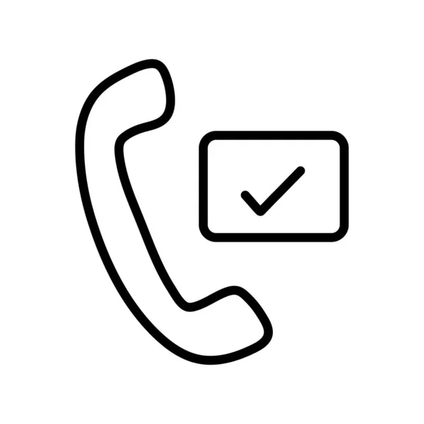 Eenvoudig telefoonpictogram in trendy platte stijl met witte achtergrond — Stockvector