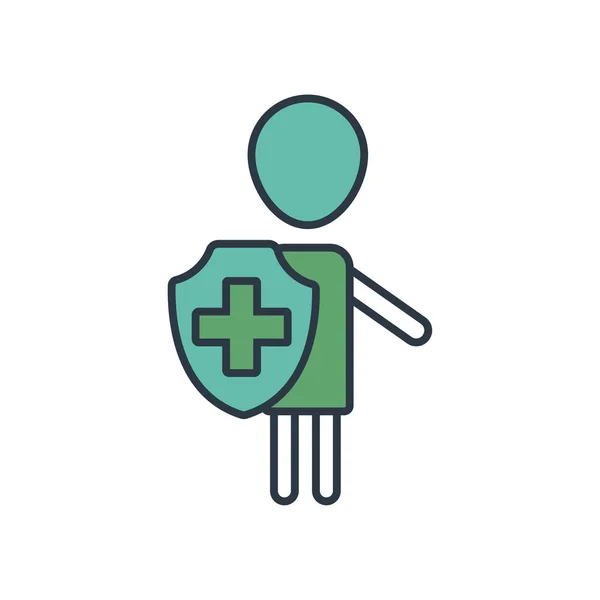 Icono de seguro médico — Vector de stock