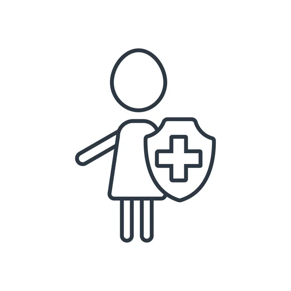 Ikona zdravotního lékařského pojištění — Stockový vektor