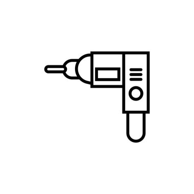 Matkap makinesi simgesi- vektör şarkı sembolü.