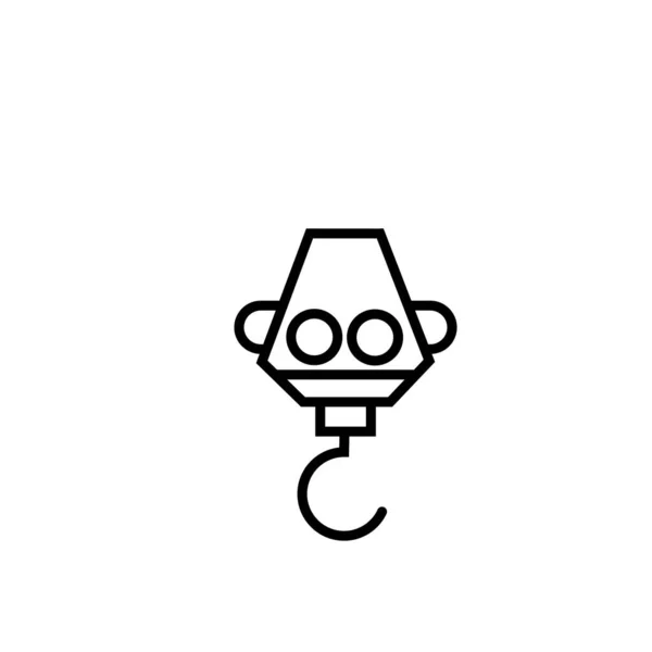 Industriële haak icon-vector Sing symbool — Stockvector