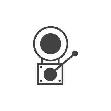 yangın alarmı simgesi. vektör işareti sembolü