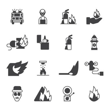 İtfaiye simgesi. vektör işareti sembolü