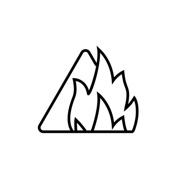 Yangın işareti- vektör işareti simgesi simgesi — Stok Vektör
