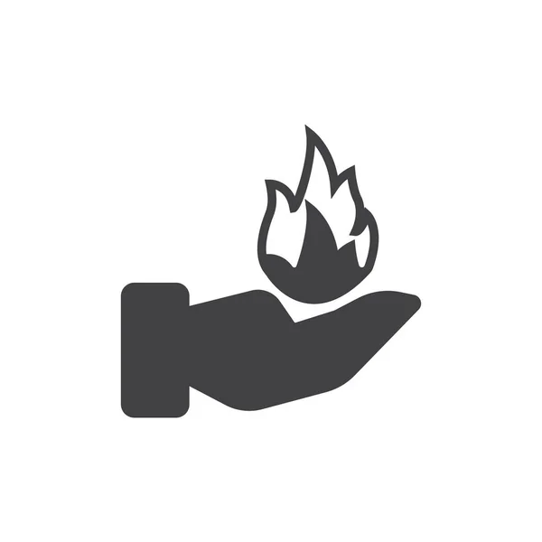 Feuerhandsymbol. Vektorzeichensymbol — Stockvektor