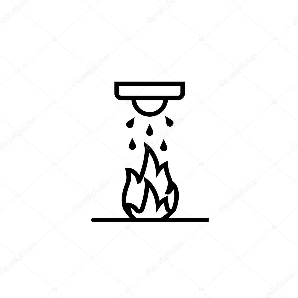 Fire sprinkler icon. vector sign symbol.