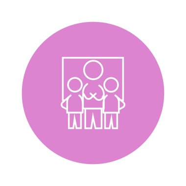 Takım çalışması simgesi. vektör işareti sembolü illüstrasyon