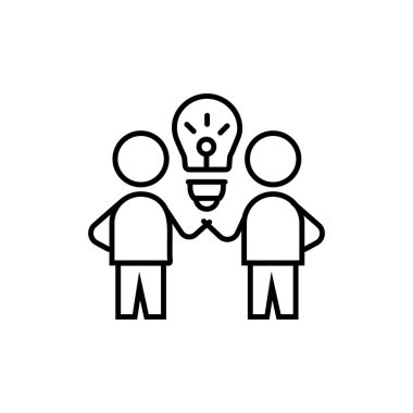 Beyin Fırtınası. Fikir simgesi. vektör işareti sembolü