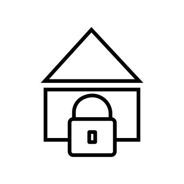 Kilit simgesi ile ev