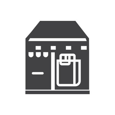 alışveriş veya pazar mükemmel simgesi. alışveriş çantası ile vektör alışveriş mükemmel simge illüstrasyon- vektör