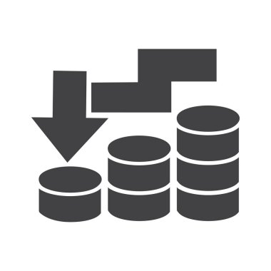 Durgunluk iş simgesi- tek vektör işareti sembolü iş Durgunluk simgesi- vektör