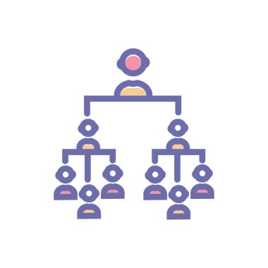 Hiyerarşi vektör işareti simgesi. web sitesi veya mobil uygulamalar için vektör temizleme Hiyerarşisi simgesi