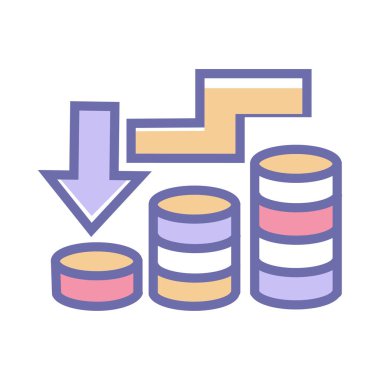 Durgunluk iş simgesi- tek vektör işareti sembolü iş Durgunluk simgesi- vektör