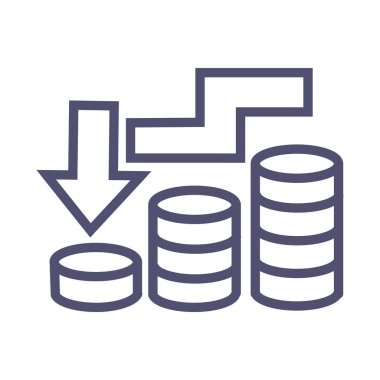 Durgunluk iş simgesi- tek vektör işareti sembolü iş Durgunluk simgesi- vektör