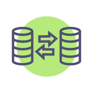 Exchange simgesi. Döviz döviz vektör işareti sembolü ok ile