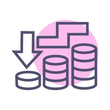 Durgunluk iş simgesi- tek vektör işareti sembolü iş Durgunluk simgesi- vektör